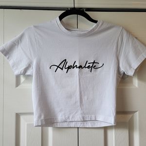 Alphalete Signature Crop Top White